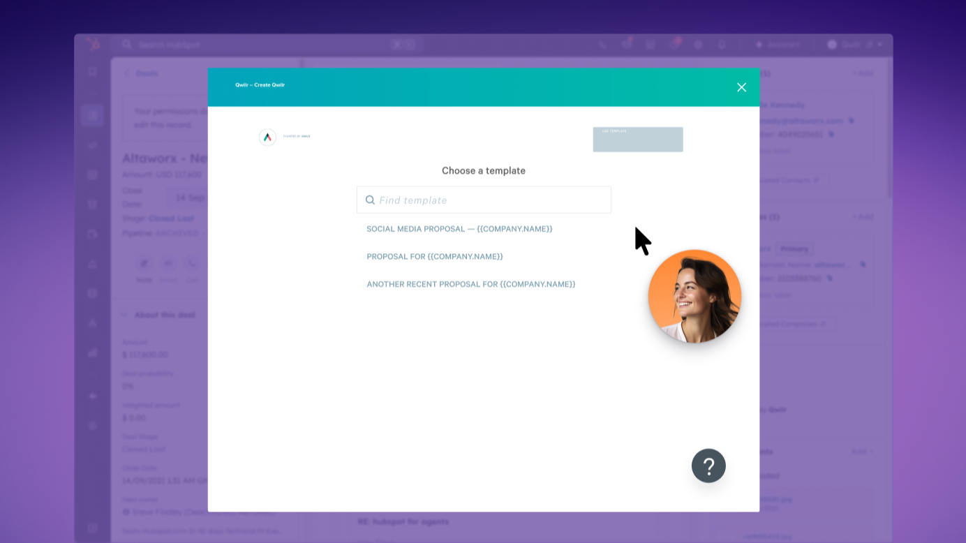 Create and send personalized proposals without leaving HubSpot